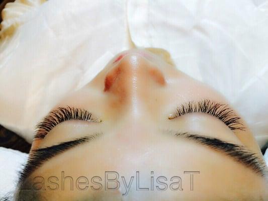 Russian volume lash natural set. More natural and light yet fluffy and full. Call for appointments 212-203-8187