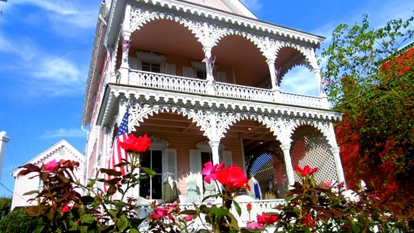 The Pink House's cool lattice work