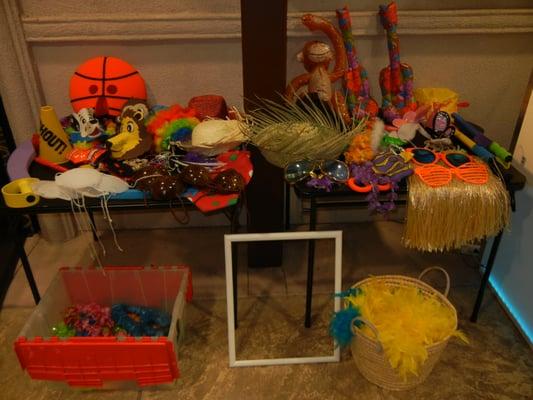 Large assortment of standard and custom props to match your theme of the event.