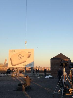 On The Roof of the Eastern Terminus. It's the One Location to Get It Done to Facilitate a Production.