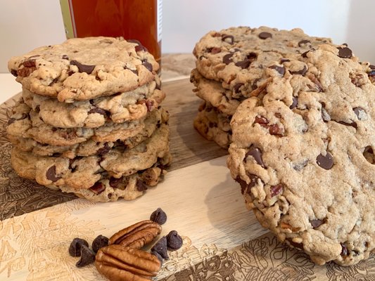 Brown Sugar Bourbon Pecan Choc Chip Cookies