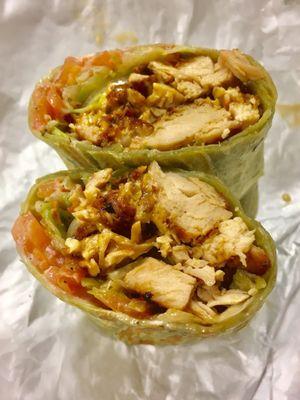 Chicken Caesar with spinach tortilla