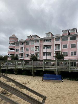 Boardwalk and parking