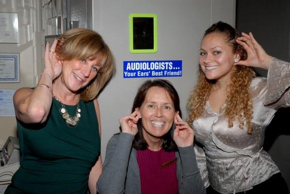 Our 3 Audiologists: L-R: Sherri, Teresa, and Dr. Jacquelyn