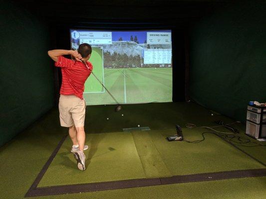 Inside one of the club demo and club fitting bays.