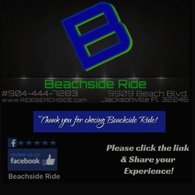 Beachside Ride 904-444-7283 www.RIDEBEACHSIDE.com  Jacksonville * Used Car Dealership