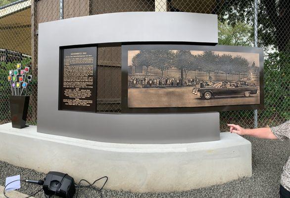 John Kennedy Memorial in front of Cambridge Elementary School, Dedicated Nov 21, 2019