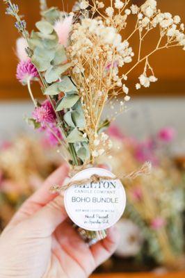 Boho Bundle flowers at Melton Candle.