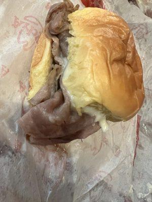 $1 roast beef slider in the app