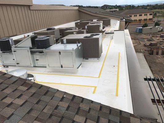 We can install or repair flat roofing systems. From ModBit to TPO we handle it all!!