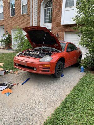 Servicing a Mitsubishi Eclipse