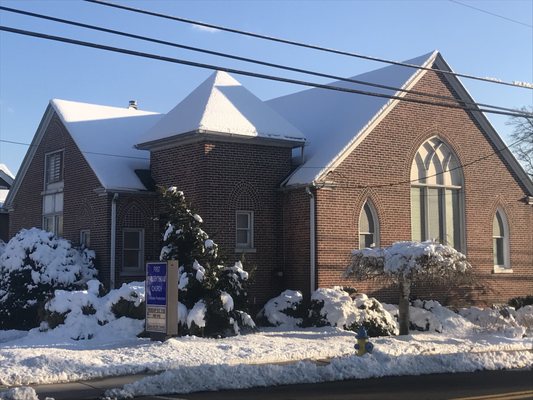 First Presbyterian Church OPC at 5th and Race Streets (121 N. Fifth St.) in Perkasie PA. www.firstchurchopc.org