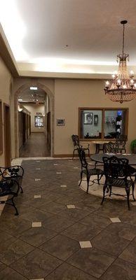 What it looks like inside the Courtyard Salons where cb lash and beauty is located.