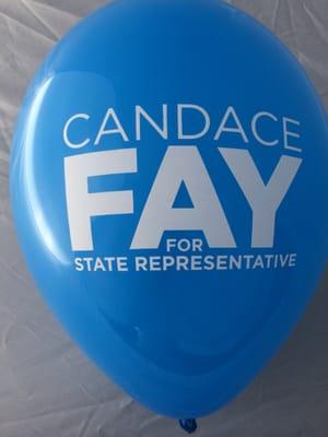 Campaign balloons printed.