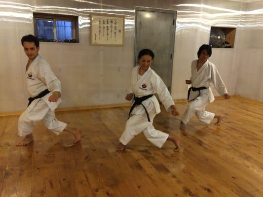 Kata practice at the dojo