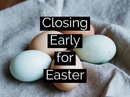 We will close at 3:30 pm this Friday, March 30, 2018 so that we can have more time with our friends and family Easter weekend.