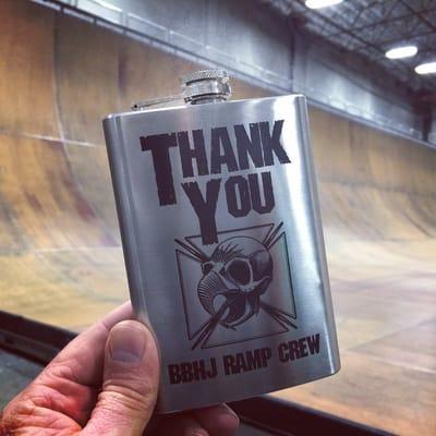 Flask made for Tony Hawk