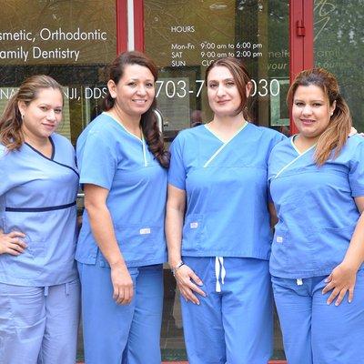 Friend dental staff at Cosmetic & Family Dentistry in Herndon.