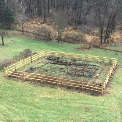 Split rail fence installation