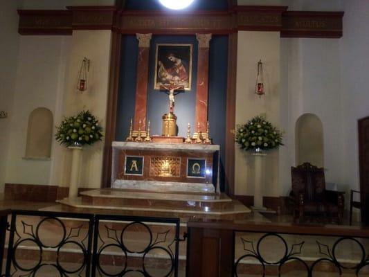 The new and improved updated alter with the communion rail