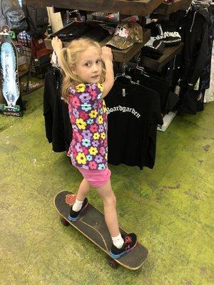 Lexie learning to skate.