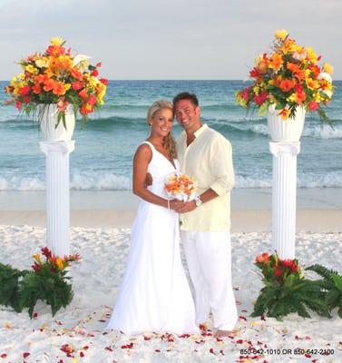 Destin Beach Brides and the Sweet Heart Package and is choosen for Panama City Beach Weddings, Destin Beach Weddings.