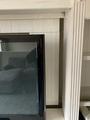 Gaps on new entertainment center