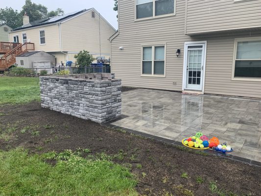 Patio where grill and countertop will be going