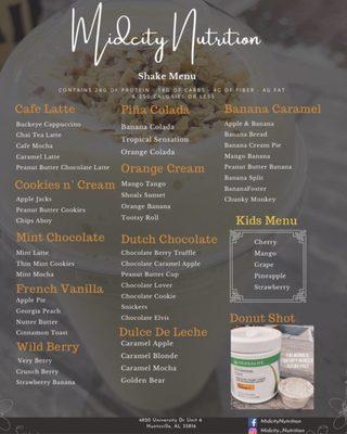 Our Menu