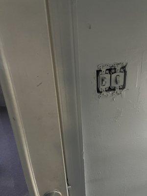 Painted over electric outlets