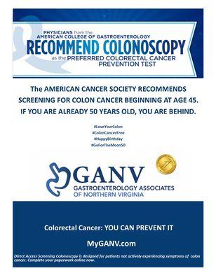 Have you had a screening colonoscopy? If 50, you are a little behind. Visit us online to get started!