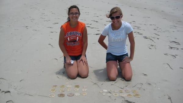 The days take. These girls did great with the sand dollars. Too bad the bank won't take these towards the mortgage.