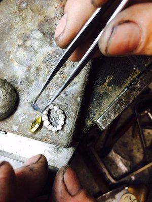 We have experienced bench jewelers on staff to do repairs or create custom jewelry!