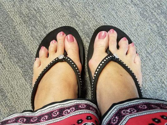 Pretty in pink pedi!