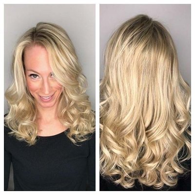 Beautiful highlights and style by Patti