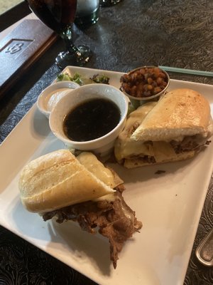 Prime rib dip.