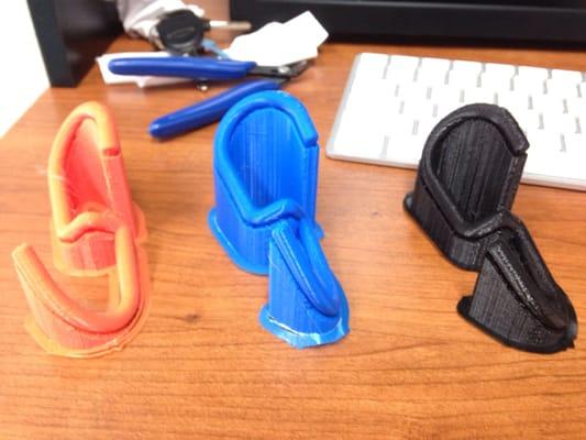 3D Prints with support material