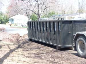 One of many dumpsters to rent.