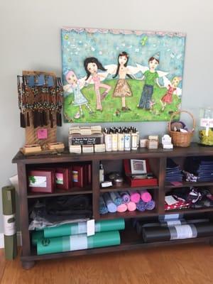 Lululemon & Jade mats, mala beads, handmade soaps & lotions, and other goodies!