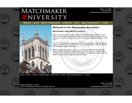 Matchmaker University Website