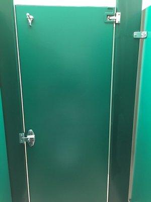 Restroom partition paint refinish