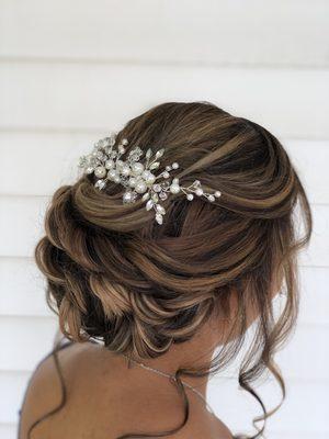 Bridal hair created by Jessica P