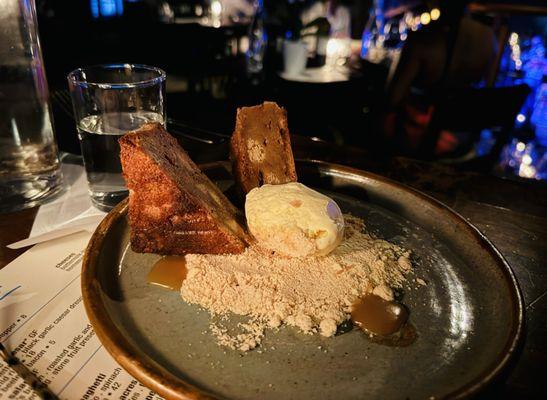 Earl grey lavender bread pudding