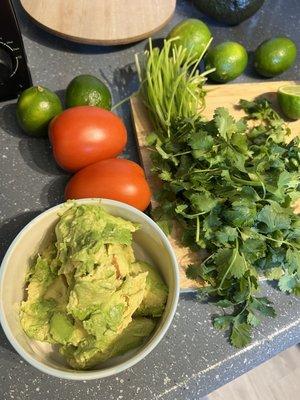 Avocado limes cilantro