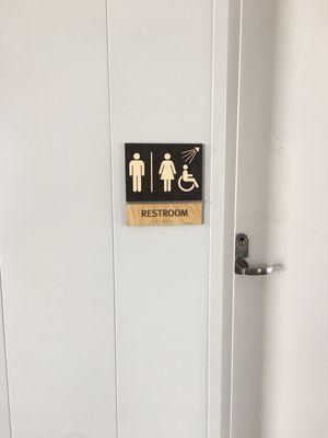 Restroom and door identification ADA Braille signs