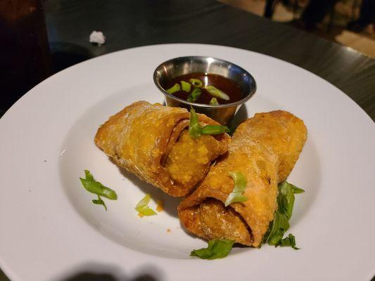 Egg Rolls filled with pork.