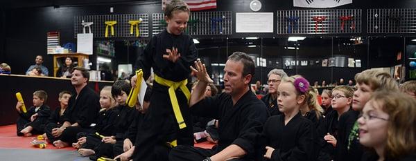 Families doing martial arts. Awesome!