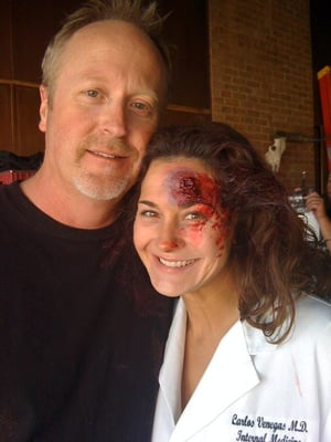 Fred with actress and his sfx makeup