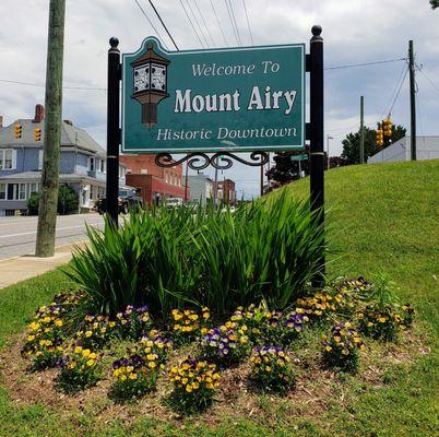 Sign for Downtown Mt. Airy