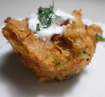 Savory Crab Bread Pudding w/ Lemon-Caper Aioli